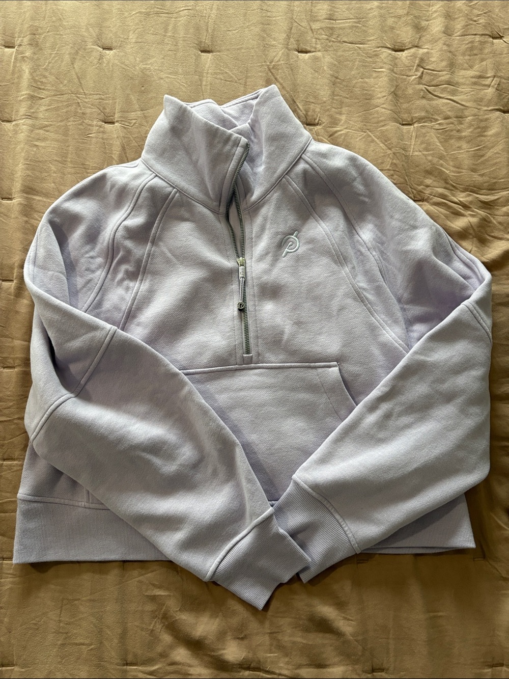 Lululemon x Peloton Scuba oversized 1/2 zip funnel neck in Lilac Ether